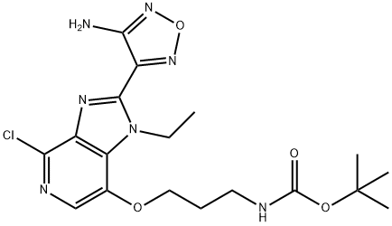(3 - ((2-(4-氨基-1,2,5-恶二唑-3-基)-4-氯-1-乙基-1H-咪唑并[4,5-, 1052112-24-9, 结构式