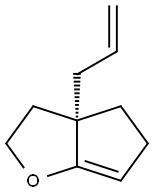 (S)-5-アリル-2-オキサビシクロ[3.3.0]オクタ-8-エン 化学構造式