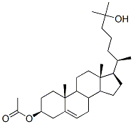 25-hydroxycholest-5-en-3beta-yl acetate Struktur