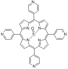 OXO[5,10,15,20-TETRA(4-PYRIDYL)PORPHINATO]TITANIUM(IV)  Struktur