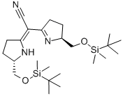 (1S, 9S)-(-)-1,9-BIS[(TERT-BUTYLDIMETHYLSILYLOXY)METHYL]-5-CYANOSEMICORRIN Struktur