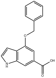 4-(苯基甲氧基)-1H-吲哚-6-羧酸, 105265-24-5, 结构式