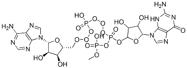 [(2R,3S,4R,5R)-5-(2-amino-6-oxo-3H-purin-9-yl)-3,4-dihydroxyoxolan-2-yl]methyl [[[(2R,3S,4R,5R)-5-(6-aminopurin-9-yl)-3,4-dihydroxyoxolan-2-yl]methoxy-hydroxyphosphoryl]oxy-hydroxyphosphoryl] hydrogen phosphate Structure