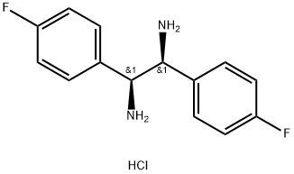 (1S,2S)-1,2-双(4-氟苯基)乙二胺二盐酸盐, 1052707-11-5, 结构式