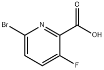 6-broMo-3-fluoropyridine-2-carboxylic acid Struktur