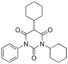 1,5-Dicyclohexyl-3-phenylbarbituric acid Structure