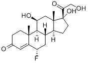 6-alpha-Fluorhydrocortisone Structure