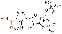 [5-(6-aminopurin-9-yl)-4-hydroxy-3-phosphonooxy-oxolan-2-yl]methoxyphosphonic acid Struktur