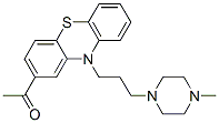 1-[10-[3-(4-メチルピペラジノ)プロピル]-10H-フェノチアジン-2-イル]エタノン 化学構造式