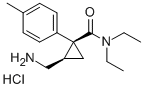 (Z)-2-(Aminomethyl)-N,N-diethyl-1-(p-methylphenyl)cyclopropanecarboxam ide hydrochloride Structure