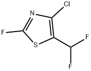 4-クロロ-5-(ジフルオロメチル)-2-フルオロチアゾール 化学構造式