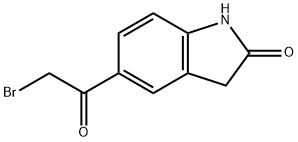 5-(溴乙酰)-2-氧吲哚啉 结构式
