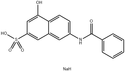 sodium 7-benzamido-4-hydroxynaphthalene-2-sulphonate Structure