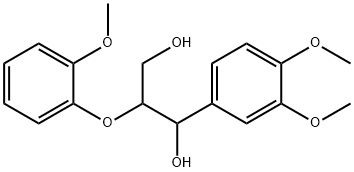 2-(2-メトキシフェノキシ)-1-(3,4-ジメトキシフェニル)-1,3-プロパンジオール 化学構造式