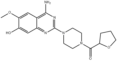 [4-(4-氨基-7-羟基-6-甲氧基-2-喹唑啉基)-1-哌嗪基](四氢-2-呋喃基)甲酮 结构式