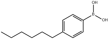 4-ヘキシルフェニルボロン酸 化学構造式