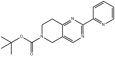 tert-butyl 7,8-dihydro-2-(pyridin-2-yl)pyrido[4,3-d]pyriMidin-6(5H)-carboxylate Struktur