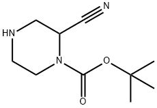 2-氰基哌嗪-1-羧酸叔丁酯 结构式