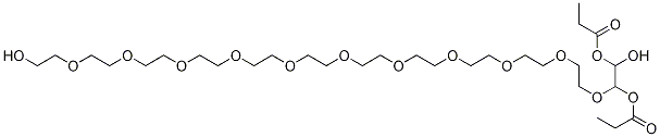 Α,Ω-DIPROPIONIC ACID DODECAETHYLENE GLYCOL 结构式