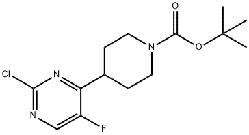 tert-Butyl-4-(2-chloro-5-fluoropyriMidin-4-yl)piperidin-1-carboxylate Struktur