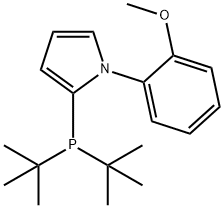 N-(2-METHOXYPHENYL)-2-(DI-T-BUTYLPHOSPHINO)PYRROLE, MIN. 95% [CATACXIUM® POMETB] 化学構造式