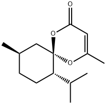 (6R)-(-)-4,10-DIMETHYL-7-ISOPROPYL-1,5-DIOXASPIRO[5.5]UNDEC-3-EN-2-ON 化学構造式