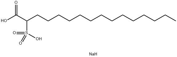 钠氢2-磺酸十六烷酸酯(1:1:1) 结构式