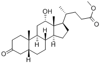 3-オキソ-12α-ヒドロキシ-5β-コラン-24-酸メチル 化学構造式