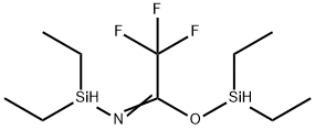 N,O-ビス(ジエチルヒドロゲンシリル)トリフルオロアセトアミド 化学構造式