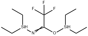 N,O-BIS(DIETHYLHYDROGENSILYL)TRIFLUOROACETAMIDE Struktur