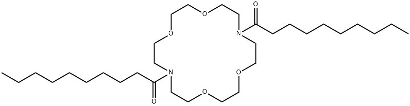 1,4,10,13-Tetraoxa-7,16-diazacyclooctadecane, 7,16-bis(1-oxodecyl)- Structure