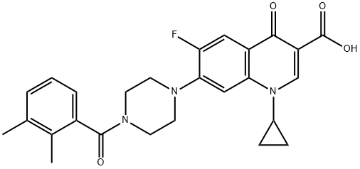 3-Quinolinecarboxylic acid, 1-cyclopropyl-7-[4-(2,3-diMethylbenzoyl)-1-piperazinyl]-6-fluoro-1,4-dihydro-4-oxo- Struktur