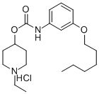 CARBANILIC ACID, m-(HEXYLOXY)-, 1-ETHYL-4-PIPERIDYL ESTER, HYDROCHLORI DE 结构式