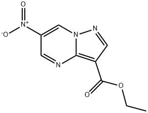6-ニトロピラゾロ[1,5-A]ピリミジン-3-カルボン酸エチル 化学構造式