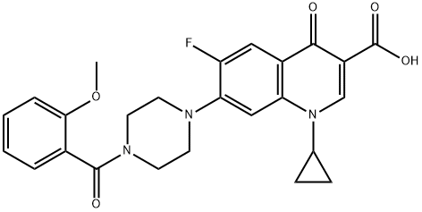 3-Quinolinecarboxylic acid, 1-cyclopropyl-6-fluoro-1,4-dihydro-7-[4-(2-Methoxybenzoyl)-1-piperazinyl]-4-oxo- Structure