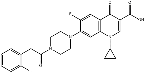 3-Quinolinecarboxylic acid, 1-cyclopropyl-6-fluoro-7-[4-[2-(2-fluorophenyl)acetyl]-1-piperazinyl]-1,4-dihydro-4-oxo- Structure