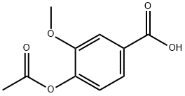 4-乙酰氧基-3-甲氧基苯甲酸,10543-12-1,结构式