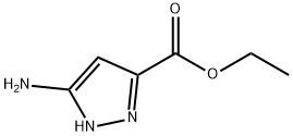 3-アミノ-1H-ピラゾール-5-カルボン酸エチル 化学構造式