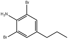 2,6-ジブロモ-4-N-プロピルアニリン 化学構造式