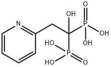 [1-hydroxy-2-(2-pyridinyl)ethylidene]bis(phosphonic acid) Struktur