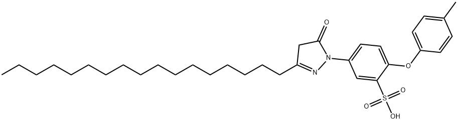 3-Heptadecyl-4-methyl-1-(3-sulfo-4-phenoxyphenyl)-2-pyrazolin-5-one Structure