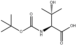 BOC-(RS)-2-アミノ-3-ヒドロキシ-3-メチルブタン酸 化学構造式
