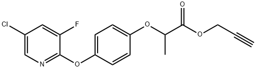 PROPANOICACID,2-[4-[(5-CHLORO-3-FLUORO-2-PYRIDINYL)OXY]PHENOXY]-,2-PROPYNYLESTER Struktur