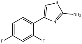 2-アミノ-4-(2,4-ジフルオロフェニル)チアゾール 化学構造式