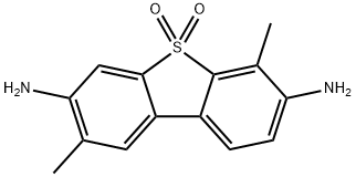 2,6-Dimethyl-3,7-diaminodibenzothiophene-5,5-dioxide Structure