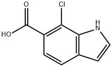 1H-Indole-6-carboxylic acid, 7-chloro- Structure