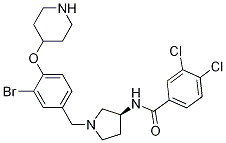 BenzaMide, N-[(3S)-1-[[3-broMo-4-(4-piperidinyloxy)phenyl]Methyl]-3-pyrrolidinyl]-3,4-dichloro- Structure