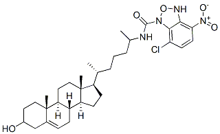 25-((7-chloro-4-nitrobenz-2-oxa-1,3-diazole)methylamino)-27-norcholesterol 化学構造式