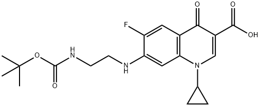 N-(TERT-BUTOXYCARBONYL) DESETHYLENE CIPROFLOXACIN Struktur