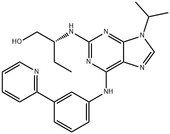 2-[[9-(1-Methylethyl)-6-[[3-(2-pyridinyl)phenyl]amino]-9H-purin-2-yl]amino]-1-butanoldihydrochloride Structure